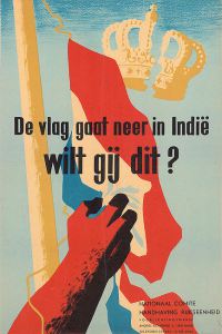 De vlag gaat neer